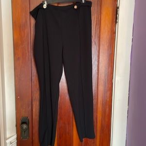SHEIN Black High Waist Seam Detail Pants